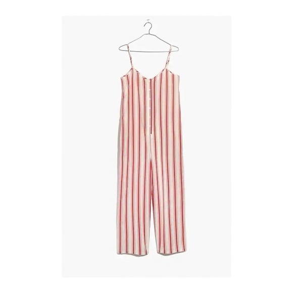 Madewell Striped Cami Jumpsuit in Muslin NWT - Picture 2 of 8
